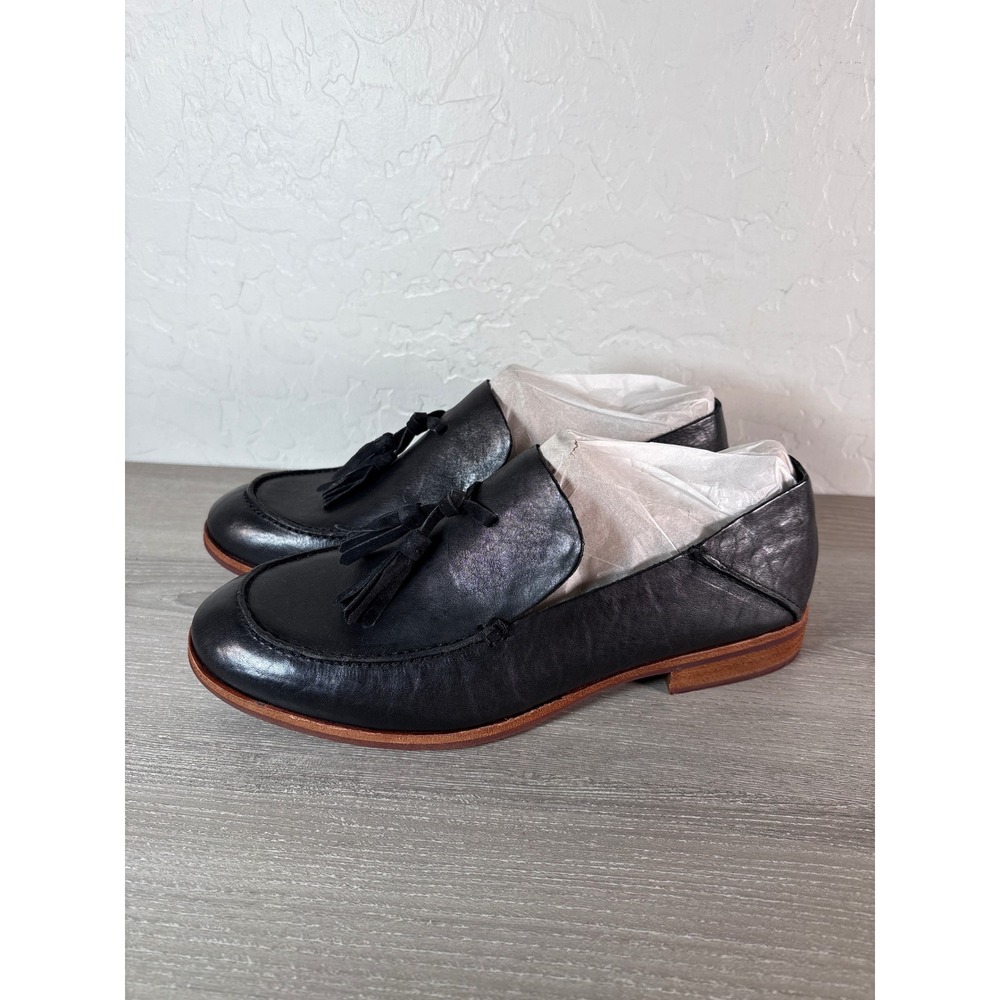 Kork-Ease Black Full‎ Grain Leather Tassel Loafer Tinga Size 9.5 New with Box